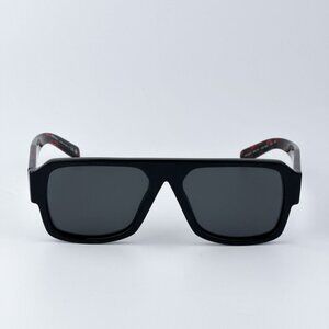 Prada Women BRAND NEW Sunglasses Black Dark Grey Pilot PR22YS 1AB5S0